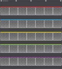 Teacher Created Resources 35 Pocket Polka Dots Storage Chart Black