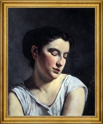 Amazon.com: Art Oyster Jean Frederic Bazille Young Woman with Lowered Eyes 