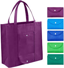 The bag turns into a carrying pouch when folded into its own pocket. Cleverfect Eco Friendly Washable Reusable Folding Shopping Bag 5 Piece