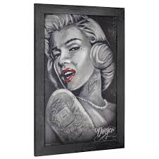American Art Decor Marilyn Monroe by James Danger Harvey Framed Art