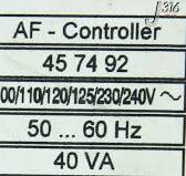 4243 CARL ZEISS AF-CONTROLLER 741040 MEG SYSTEM 45 74 92 ...