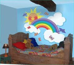 You ll love the glittery like appearance and the high quality of these decals that are made from a fabric wall. Coolest Rainbow Theme Toddler Room Ideas Decor Renewal Kids Room Murals Girls Room Paint Rainbow Bedroom