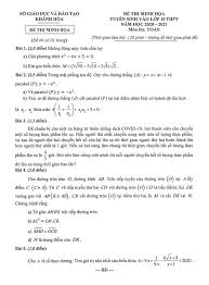 Lịch thi tuyển sinh lớp 10 năm 2021 trên toàn quốc năm nay bị xáo trộn khá nhiều do ảnh hưởng của dịch covid19. Cáº¥u Truc Va Ä'á» Máº«u Mon Toan Thi Vao Lá»›p 10 Khanh Hoa NÄƒm Há»c 2020 2021 Toan Há»c Viá»‡t Nam