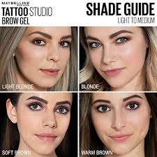 Maybelline new york / стойкий гелевый тинт для бровей brow tattoo, 4,6г. Maybelline Tattoostudio Waterproof Eyebrow Gel Makeup Blonde 0 23 Fl Oz Pack Of 1 Buy Online In El Salvador At Elsalvador Desertcart Com Productid 53670456