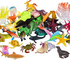 Although whale sharks are the biggest fish in the sea, they're still threatened. Amazon Com Ocean Sea Animals Figures 60 Pack Mini Plastic Deep Underwater Life Creatures Set Stem Educational Shower Bath Toys Gift For Baby Toddler Cupcake Toppers Party Supplies With Turtle Octopus Shark Toys