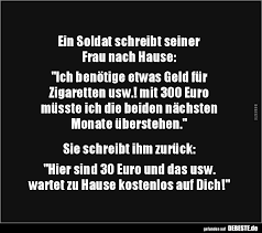 Ein Soldat Schreibt Seiner Frau Nach Hause Lustige Bilder Spruche Witze Echt Lustig
