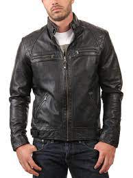 Western Leather Men S Leather Jacket Black At Amazon Men S Clothing Store Leather Jacket Men Black Leather Jacket Men Vintage Jacket Men