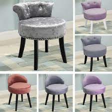 Tall directors chair aluminum folding makeup outdoor 600d chair w/ table. Dressing Tables Upholstered Velvet Makeup Dressing Table Chair Low Back Bedroom Vanity Stool Uk Home Furniture Diy