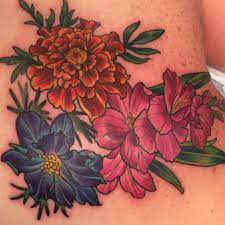 Gladiolus Marigold Larkspur Memoirtattoo Memoirtattoo Gladiolus Flower Tattoos Pink Flower Tattoos Birth Flower Tattoos