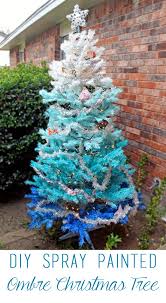 Vintage prelit ombre 7.5' black/gray spruce artificial christmas tree. Diy Ombre Christmas Tree Studio Katie