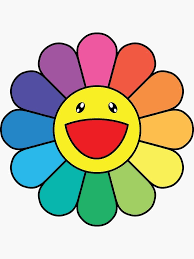 Takashi Murakami Happy Flower Sticker By Edvinp Art Collage Wall Murakami Flower Hippie Art