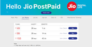 Jio Recharge 49 Plan 2019 Free Unlimited Local And Std Call How To Plan International Roaming Recharge