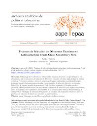 Colección de gustavo alejandro portilla villota • última actualización hace 2 horas. Pdf Procesos De Seleccion De Directores Escolares En Latinoamerica Brasil Chile Colombia Y Peru