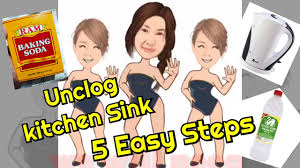 how to unclog kitchen sink using