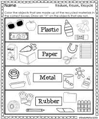 Recycle Reduce Reuse Recycling Worksheets For Kids Worksheets For Kids Kindergarten Worksheets