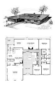 Southwest house plans with courtyard. Southwest Style House Plan 57353 With 3 Bed 3 Bath 2 Car Garage Prairie House Courtyard House Plans Vintage House Plans
