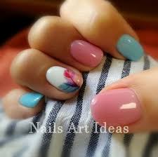 You could use pink or another color like pastel yellow. Pink And Blue Pastel Manicure Cute Diy Projects