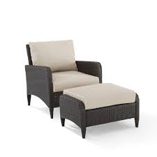 Adirondack chair & ottoman set. Kiawah 2pc Wicker Patio Chair With Ottoman Seating Set Sand Crosley Target
