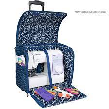 Everything Mary Rolling Sewing Machine Tote Blue Dot Walmart Com Walmart Com