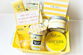 Our gift boxes are packed full of items to cheer up anyone's day! A Cheer Up Sunshine Basket