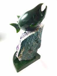 Jade art now explores the contemporary carving and sculpture of jade from all over the world. Canadian Nephrite Jade Lyle Sopel Fish Carving One Of A Kind Etsy Nephrite Jade Jade Carving Jade West