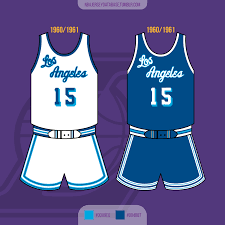 Sometimes they look blue, sometimes they look purple. Nba Jersey Database Los Angeles Lakers 1960 1961 Record 36 43 36