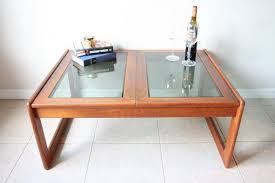 Danish Teak Smoked Glass Coffee Table Komfort Made In Etsy Coffee Table Glass Coffee Table Smoked Glass