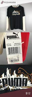 Nwt Puma Long Sleeves Tee Youth Xl Long Sleeve Tees Long Sleeve Puma Shirts