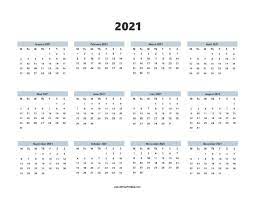 On this page you are going to get some information's you can easily change the month if you wish by clicking on arrow buttons sides of the current month name. 2021 12 Month Calendar Printable Free Full Page Free Printable Calendar Monthly