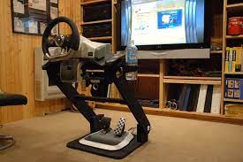 Diy Racing Wheel Stand Cockpit Racing Wheel Game Room Home Movie Theater Ideas
