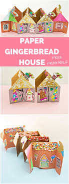 3d Paper Gingerbread House Craft Gingerbread House Craft Gingerbread Crafts Xmas Crafts