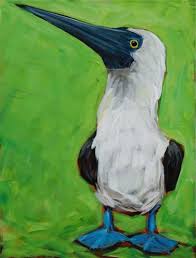 Bird With Blue Feet Blue Feet Original Fine Art For Sale C Kandice Keith Wine And Canvas Fine Art Nest Art