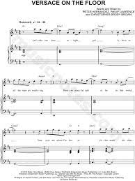 Learn how to play versace on the floor on piano! Bruno Mars Versace On The Floor Sheet Music In D Major Transposable Download Print Versace On The Floor Floor Piano Sheet Music