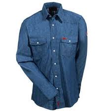 wrangler shirts mens fr12127 denim flame resistant shirt