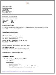 Fresher Sample Resume Resume Format For Job