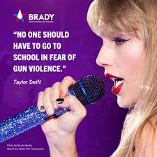 Taylor Swift gets it. If you agree with her that no one should have to go  to school in fear of gun violence, join us in the fight to #EndGunViolence  at BradyUnited.org. #