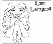 Kids harry p0tter luna lovegood cute cartoon style portrait, children coloring book, 100 pages to color. Fastest Dessin Harry Potter Luna Lovegood
