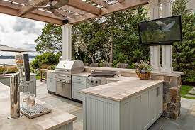 Outdoor kitchen roof line ideas / patio with modern steel roof and outdoor fireplace | hgtv. Covered Outdoor Kitchen Ideas Things To Consider