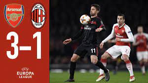 Aaron ramsey doubled lead in first half stoppage time at the san siro. Highlights Arsenal 3 1 Ac Milan 2017 18 Europa League Round Of 16 Seocnd Leg Youtube