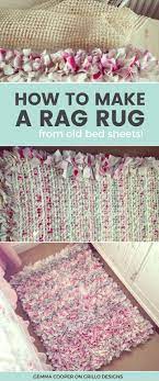 How To Make A Diy Rag Rug Using Old Bedding Rag Rug Tutorial Rag Rug Diy Rug Tutorial