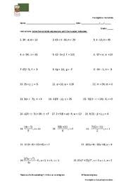 Algebraic expressions worksheets 7th grade. Pre Algebra Evaluating Variable Expressions By The Learning Shop Resources