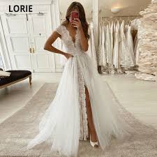Maybe you would like to learn more about one of these? Lorie Spitze Mermaid Brautkleider Mit Zug Tief Kappe Sleeve V Ausschnitt Boho Brautkleider Plus Grosse Vintage Hochzeit Kleider Hohe Schlitz Wedding Dresses Aliexpress