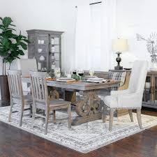 Grey Pine Dining Table Set With 1 Bench And 4 Chairs Jerome S In 2021 Dining Room Furniture Sets Wood Dining Room Table Grey Dining Room