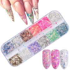 Clase #14 uñas acrilicas naturales con dual system. Amazon Com Comdoit Holographic Nail Sequins Glitter Nail Accesorios Coloridos 3d Unas Glitter Flakes Acrilico Unas Polvo Brillante Manicura Disenos Unas Brillo Brillo Consejos Decoracion De Unas 12 Colores Belleza Y Cuidado
