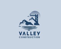 Valley Construction Logo Design Logomark Logo Illustration Logotype Illustrated Water Construction Logo Design Construction Logo Identity Design Logo