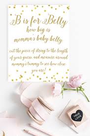 B Is For Belly Sign Gold Confetti Printable Baby Shower Signs Printable Baby Shower Signs Baby Shower Confetti