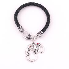What's new with ganesh photo frames 1.2. Huilin Jewelry New Design Om Hindu Ganesh Elephant Pendant India Religious Amulet Black Leather Bracelet For Men And Women From John687912 15 23 Dhgate Com