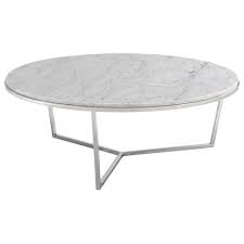 Robin 100cm round marble coffee table with black base (cf) $1,069.00. Royce Large Marble Round Coffee Table Polished Nickel Base Luxe Home Company