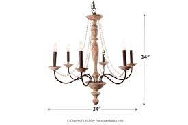 Chandelier height in living room or entryway. Home Accents Chandelier Ashley Furniture Homestore
