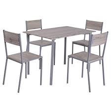 Pero en alguna ocasiones lo que se busca es darle un estilo moderno a la sala, sin dejar de lado ese estilo personal que caracteriza a cada persona, si lo que deseas es esto simplemente tienes que hacer que no solo los. Homcom 5 Piezas Conjunto De Mesa Y 4 Sillas De Comedor Juego Muebles De Cocina Sala Moderno Madera Y Metal Tienda De Muebles Online